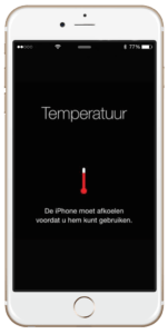 temperatuur iPhone te hoog